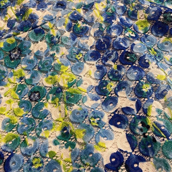 Michael Kors Floral Blue and Green Blouse - Picture 3 of 6